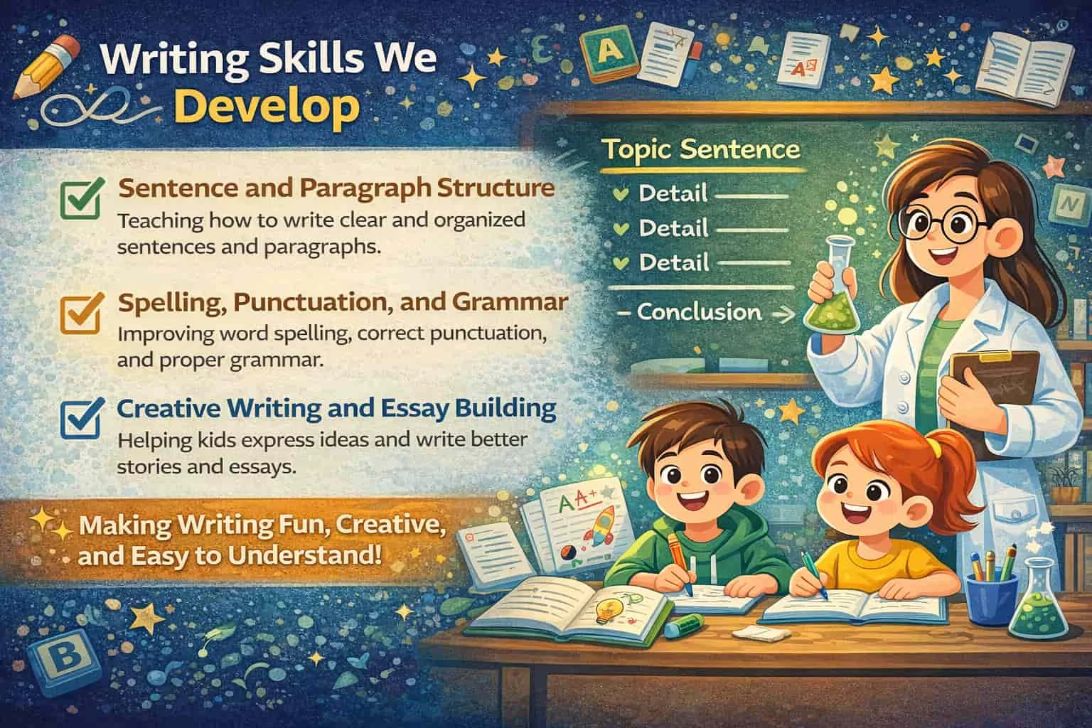 K–5 writing skills development